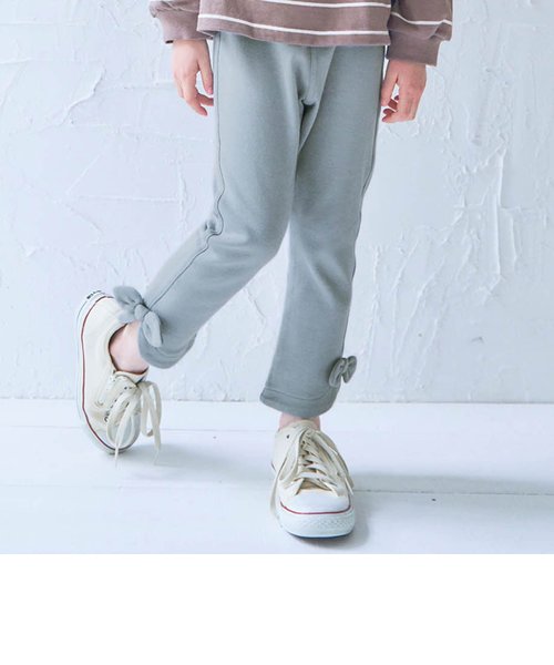WEB限定 裾リボン/7days Style pants_9分丈