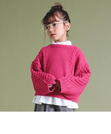 キッズ・ベビーのニット・セーター（ピンク/桃色）通販 | ららぽーと 