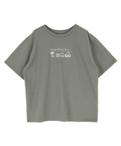 はぴだんぶいロゴプリントTシャツ