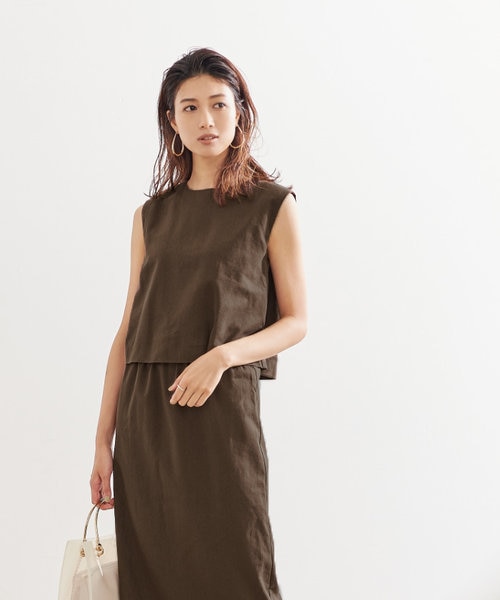 麻混iラインワンピース Ur S ユアーズ の通販 Mall