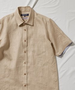 フレンチリネン 半袖シャツ/麻100％