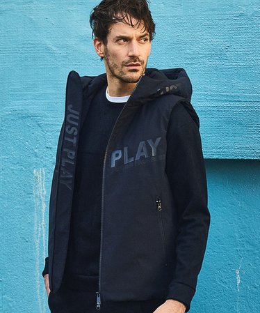 JUST PLAYフーデッドベスト | メンズビギ（MEN'S BIGI）の通販