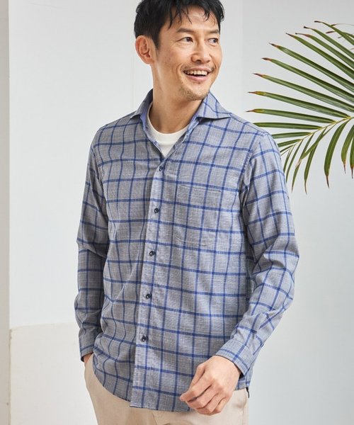 T/Rチェックカッタウェイカラーシャツ | メンズビギ（MEN'S BIGI）の