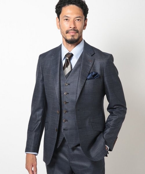 バーバリーブラックレーベル ブラックシャドーストライプセットアップ