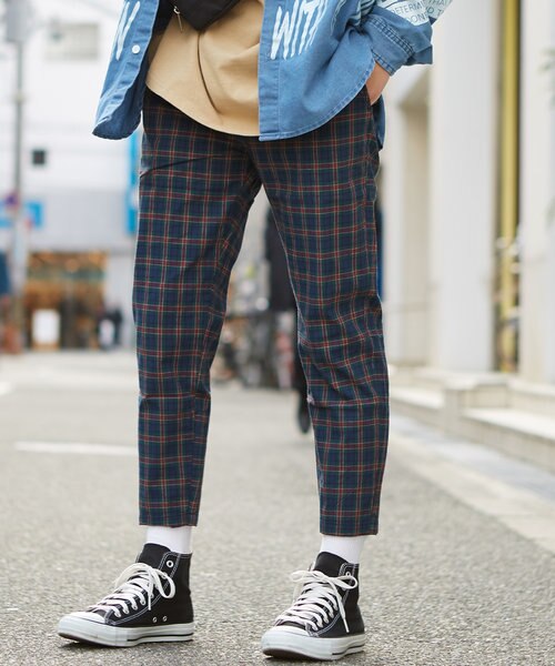 チェック柄パンツ Improves インプローブス の通販 Mall