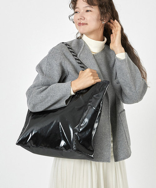 LARGE 2 WAY TOTE ブラック/パールシャイン