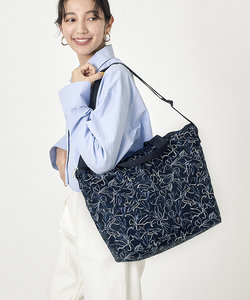 DELUXE EASY CARRY TOTE スケッチフローラルネイビー