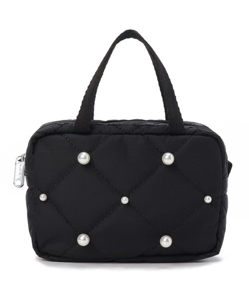 MICRO BAG W PEARLS ブラックパール