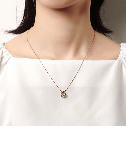 K18 ピンクゴールド ダイヤモンド ネックレス（0.5ct） | Milluflora（ミルフローラ）の通販 - &mall