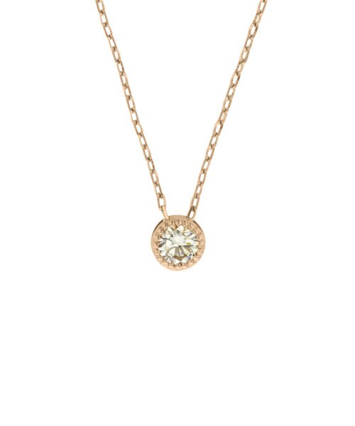 Web限定 K10 ピンクゴールド ダイヤモンド ネックレス Milluflora ミルフローラ の通販 Mall