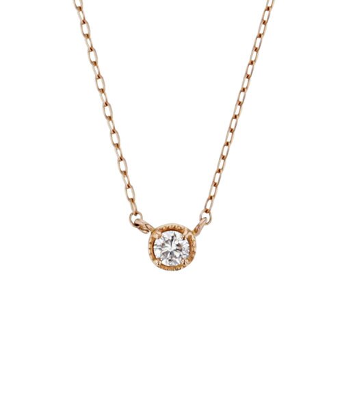廃番 品番変更 K10 ピンクゴールド ダイヤモンド ネックレス Milluflora ミルフローラ の通販 Mall
