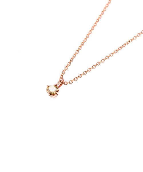 【廃番】K18 ピンクゴールド ダイヤモンド ネックレス（0.10ct）