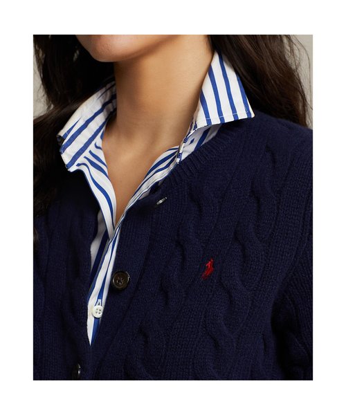 ケーブルニット ウールカシミヤ カーディガン | POLO RALPH LAUREN ...