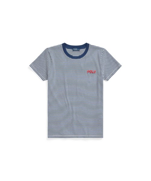 シュランク フィット ロゴ ストライプド ジャージー Tシャツ | POLO