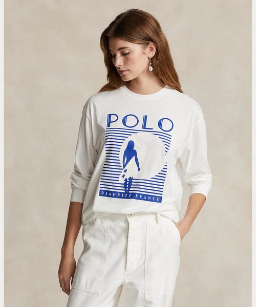 グラフィック ロゴ ロングスリーブ Tシャツ | POLO RALPH LAUREN（ポロ ...