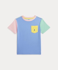 (ボーイズ 2才～7才)カラーブロック コットン ポケット Tシャツ