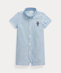 (ベビー)Polo ベア コットン オックスフォード ショートオール