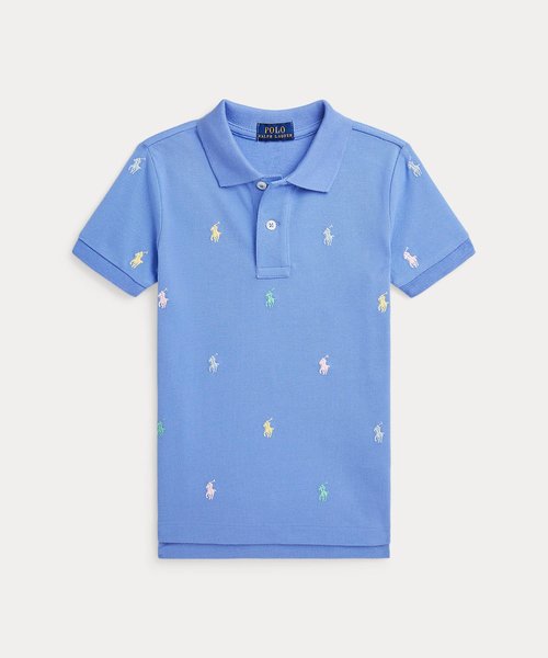 (ボーイズ 2才～7才)Polo ポニー コットン メッシュ ポロシャツ