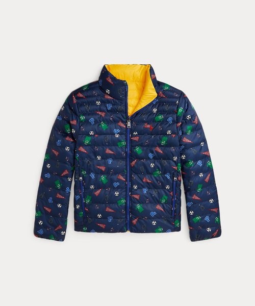 ラルフローレン キルティングダウンベスト 金ボタン Sサイズ POLO