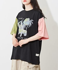 OE天竺 ロゴプリント ビッグ Tシャツ