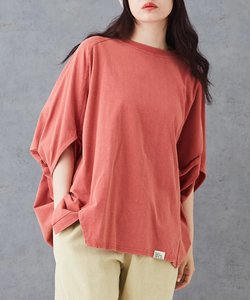 16/- OE天竺 パウダー加工 ドルマンスリーブ Tシャツ