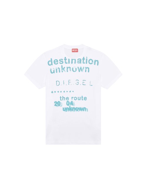 メンズ Tシャツ スリムフィット クラックプリント | DIESEL