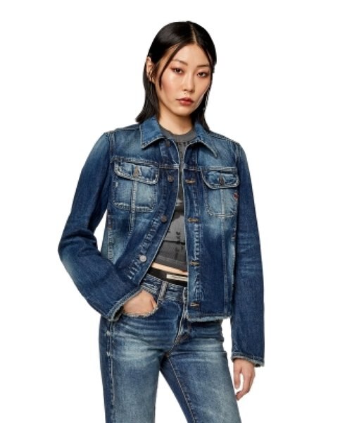 レディース デニムジャケット クロップド チェーン | DIESEL 