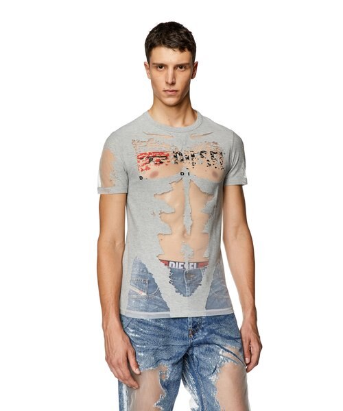 メンズ Tシャツ シースルー ロゴ | DIESEL（ディーゼル）の通販 - &mall