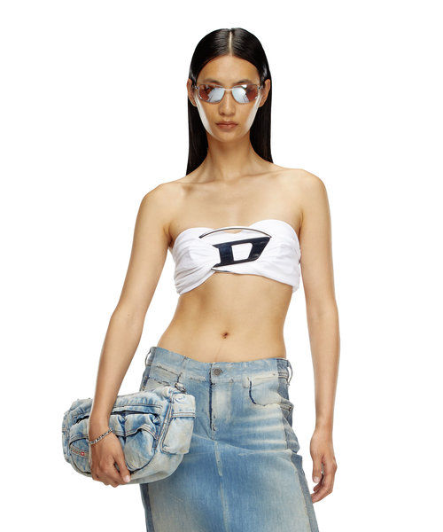 日本未発売】 DIESEL ディーゼル チューブトップ ベアトップ D ロゴ 