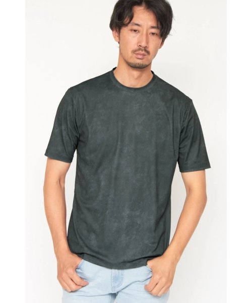 HIGH STREET∴ROUGHプリント鹿の子クルーネック半袖Ｔシャツ | HIGH