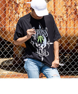 163(イチロクサン) Cypress Hill 裾テープ付ビッグTシャツ(ブラックA/ブラックB/ブラックC)