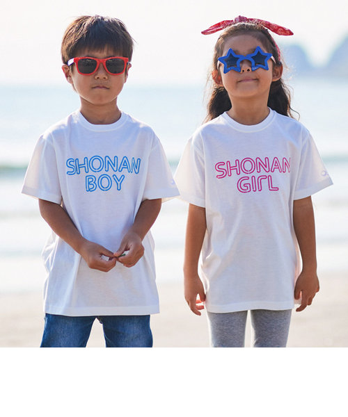 KAGAFURI KAMAKURA(カガフリ カマクラ) SHONAN BOY&GIRL キッズTシャツ(ブルー/ピンク)