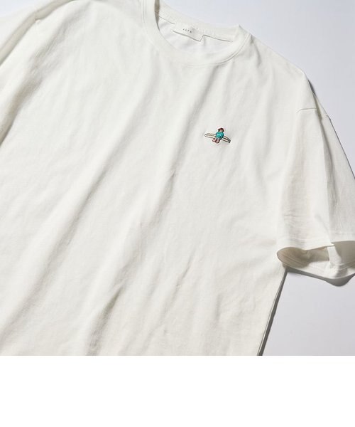 Kgfr カガフリ ワンポイント刺繍カットソー Tシャツ Tee ベア ホワイト ベージュ ブラック ライトブルー ブラウン Shiffon シフォン の通販 Mall