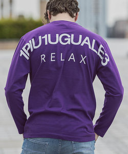 1PIU1UGUALE3 RELAX(ウノピゥウノウグァーレトレ リラックス)バックロゴプリント長袖Tシャツ