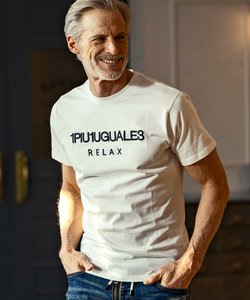 1PIU1UGUALE3 RELAX(ウノピゥウノウグァーレトレ リラックス)フロントロゴ刺繍半袖Tシャツ