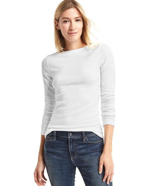 Gap Modern Longsleeve Boatneck Tee