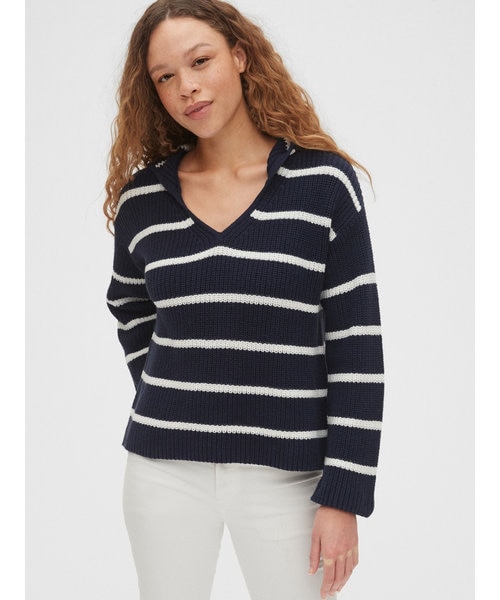 ストライプvネックパーカー Gap ギャップ の通販 Mall