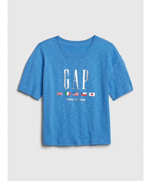 Gapロゴ旗ボクシーTシャツ (キッズ)