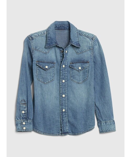 デニムウエスタンシャツ キッズ Gap ギャップ の通販 Mall