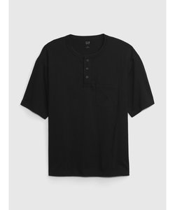 ヘンリーネックポケットTシャツ(ユニセックス)