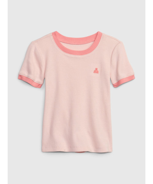 BabyGAP オーガニックミックスマッチ 半袖Tシャツ ピンク 95cm - トップス