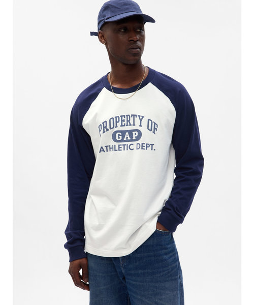 Gap Athleticロゴ ラグランtシャツ