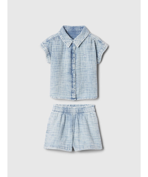 babyGap クリンクルガーゼ 2点セットアップ