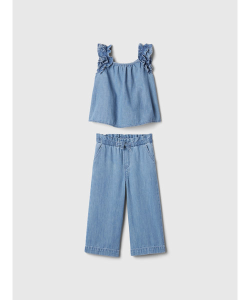 Babygap ラッフルフリル デニム セットアップ