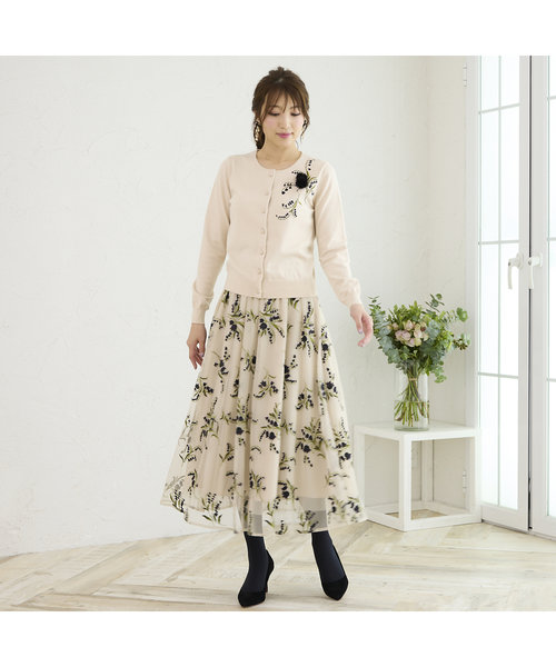 スズランチュール刺繍スカート | Rose Tiara（ローズティアラ）の通販 ...