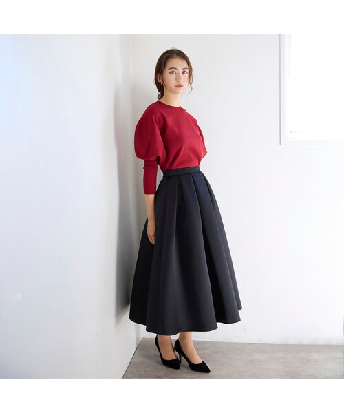 ヘビーサテンフレアスカート | Rose Tiara（ローズティアラ）の通販  