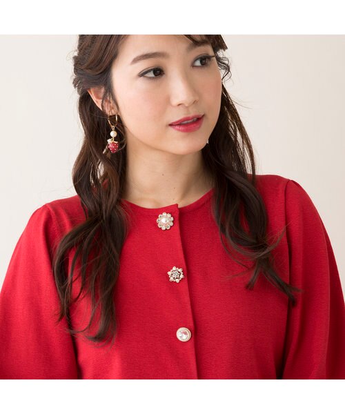 ビジューボタンニットカーディガン | Rose Tiara（ローズティアラ）の 