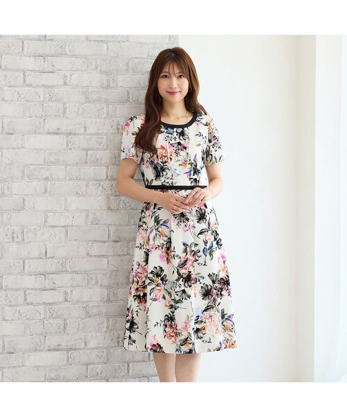 フロッキーフラワーワンピース | Rose Tiara（ローズティアラ）の通販 