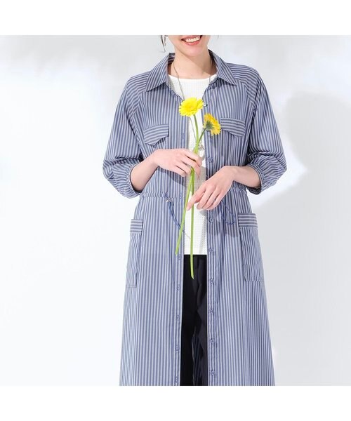 ドローストリングストライプロングシャツ Junior Online Shop シ ュニアーオンラインショップ の通販 Mall