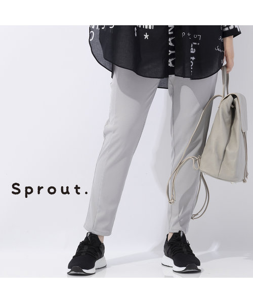 【Sprout.】リブジャージ　オールゴムパンツ